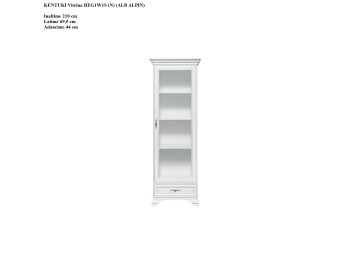 Kentuki Витрина REG1W1S (N) (белый альпийский)