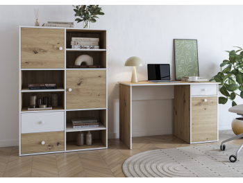 Онтарио стол 1200х750х540 (Дуб Артизан / Нимфея Альба)