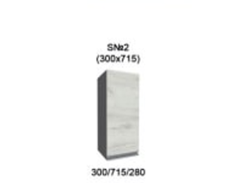Madera SN2 stânga (300-715 corp gri grafit / fațadă stejar kraft alb)