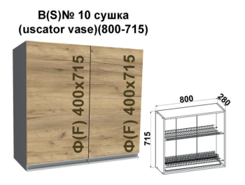 Madera SN10 (800-715 corp grafit gri  / fațadă stejar kraft auriu)