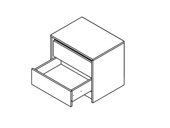 Монако Тумба прикроватная KOM2S (кашемир / кашемир )