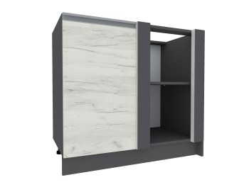 Madera JN17 stânga ( 880-715 corp gri grafit / fațadă stejar kraft alb)