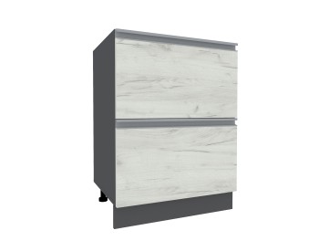Madera JN5 2S (600-715 corp grafit gri/ fațadă stejar kraft alb)