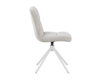 Стул DC 1081 ( UF865-02 бежевый / белый (UF865-02 Beige+white legs))