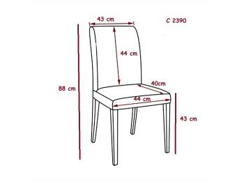 Стул С 2390 (UF865-10 серый/чёрный )