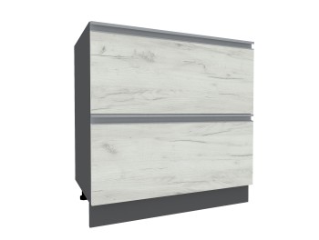 Madera JN16 2S (800-715 corp grafit gri / fațadă stejar kraft alb)
