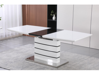 Стол DT-2418 ( белый+чёрный / чёрный  (White+black))