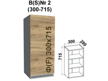 Madera SN2 dreapta (300-715 corp gri grafit / fațadă stejar kraft auriu)