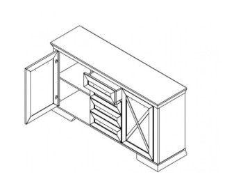 Marsel Комод KOM2D4S (Frasin de zapada / stejar sonoma trufa)