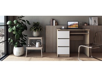 Стол Cina 900*766*500  (Дуб Сонома / Белый)