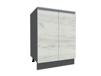 Madera JN9 chiuveta (600-715 corp gri grafit / fațadă stejar kraft alb)