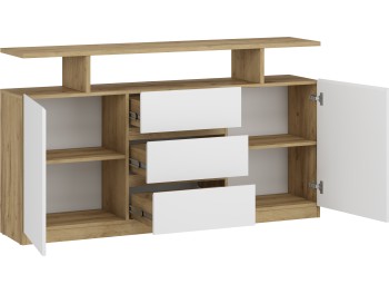 Комод Бостон 1600х900х350 (Дуб Крафт Золотой / Белый)