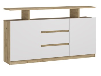 Комод Бостон 1600х900х350 (Дуб Крафт Золотой / Белый)