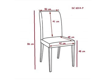 Стул DC 6014-P (90 серый / белый (90 Grey+white legs))