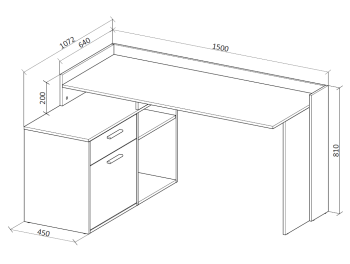 Masă Mario 1500x810x1072