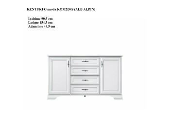 Kentuki Комод KOM2D4S (белый альпийский)