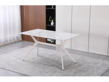 Стол DT-2420 (мокко белый / белый (Mocha White+White Legs))