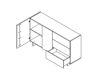 Esmara Comodă KOM2D3S