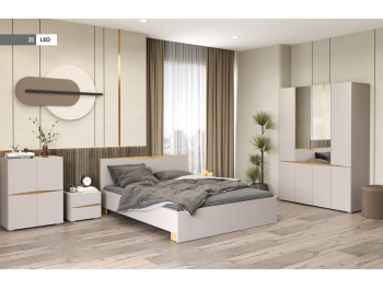 Лео Комод 4д (кашемир / дуб артизан)