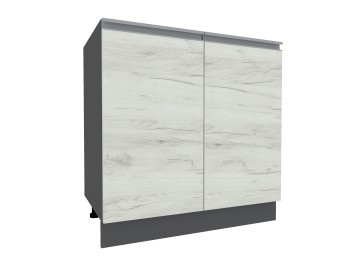 Madera JN10 (800-715 corp din grafit gri / fațadă din stejar artizanal alb)