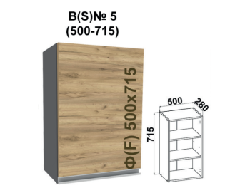 Madera SN5 stânga (corp 500-715 gri grafit / fațadă stejar kraft auriu)