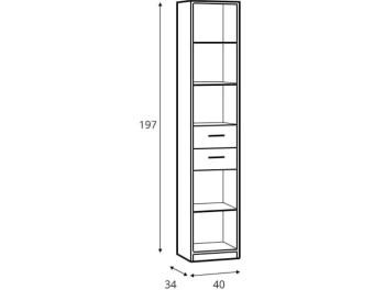 Nepo Стелаж REG2S/40 (дуб сонома / дуб сонома)