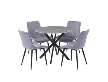 Стол T2492 900*751 (серая керамика/чёрный)