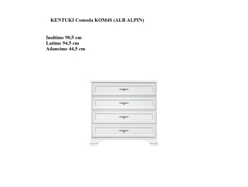 Комод Kentuki  KOM4S (белый альпийский)